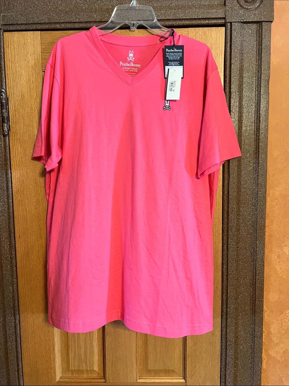 Psycho Bunny Women’s V-Neck Tee - Hot Pink